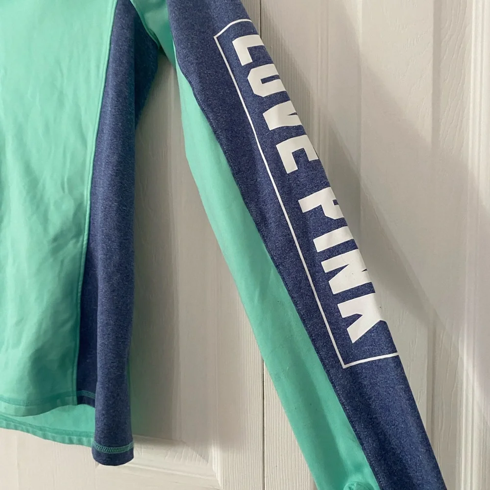 VICTORIA’S SECRET Love Pink Ultimate Green Pullover 1/2 Zip S